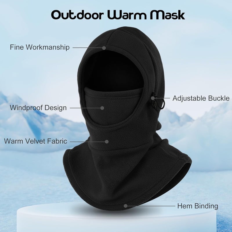 NON STOP Thickened Kids Ski Mask Winter Hat, Heavy Weight Kids Balaclava Face Mask Windproof Fleece Caps for Child, Teenagers - Image 3